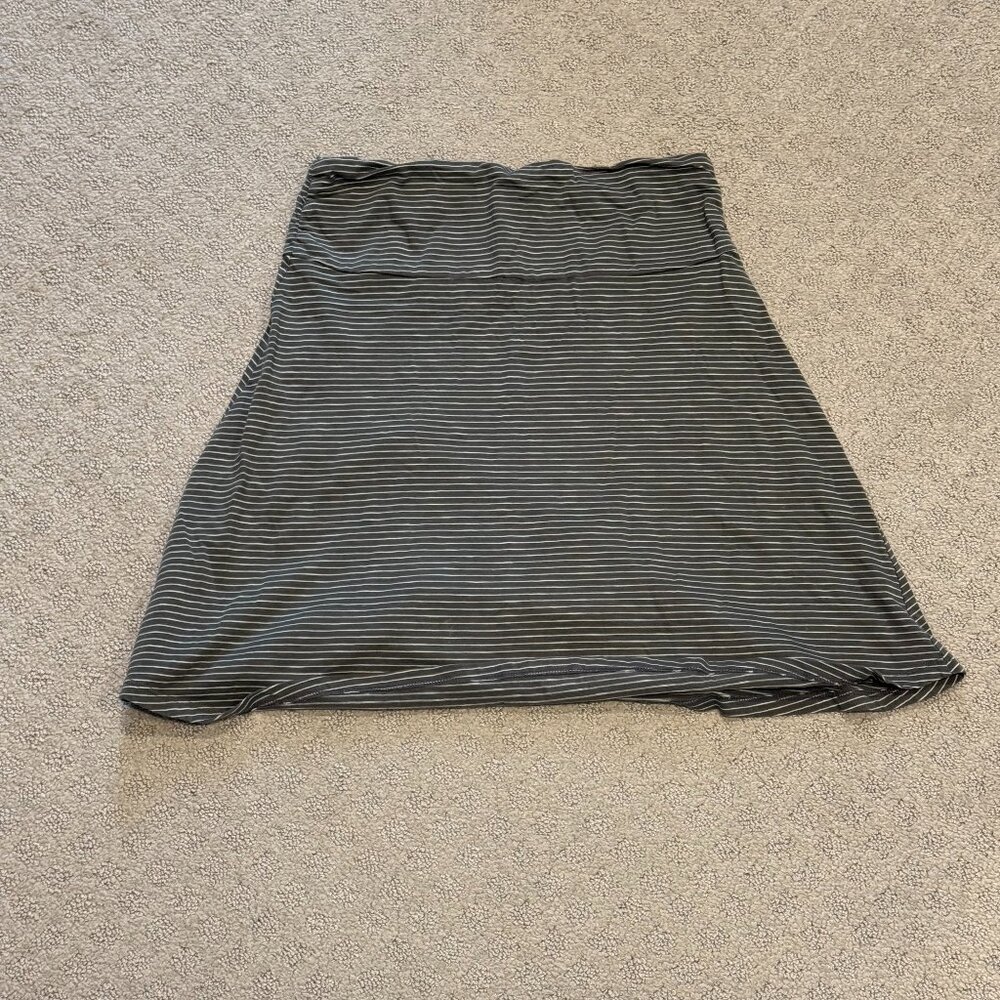 Toad & Co Women's Chaka Skirt - Small Charcoal Heather Stripe